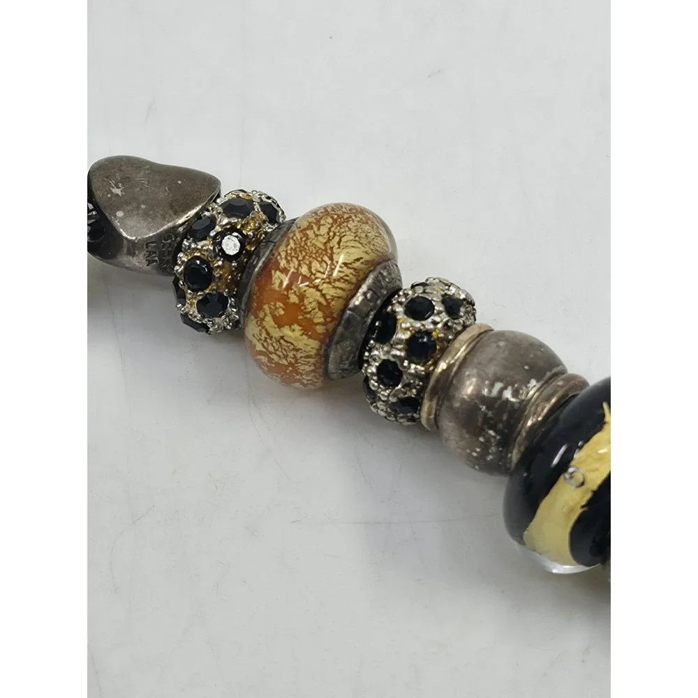 Trollbeads‎ LAA 925 Silver Fish Lock Bracelet Murano Glass Red Cornicello Charm